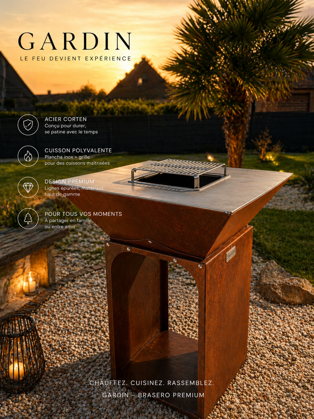 Brasero MONTANA KIT — Édition Corten